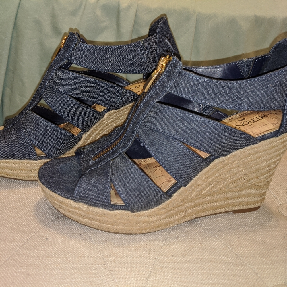 SOLD Merona Denim Wedges